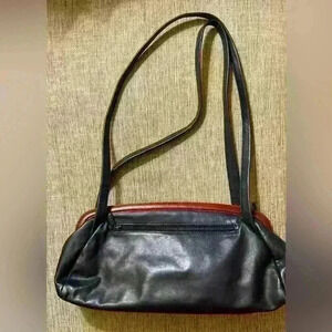 DEREK ALEXANDER Black/Brown Leather Satchel